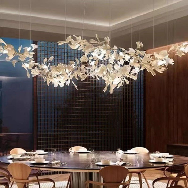 Modern Porcelain Ginkgo Branch Chandelier - Camilalamps - ILM1493