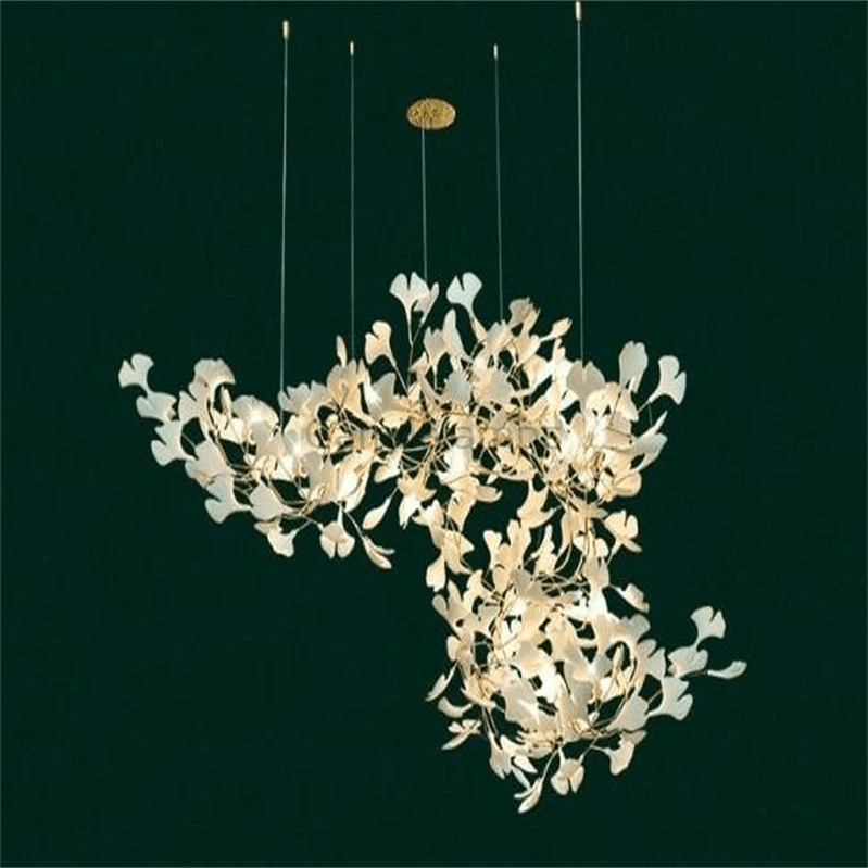 Modern Porcelain Ginkgo Branch Chandelier - Camilalamps - ILM1493