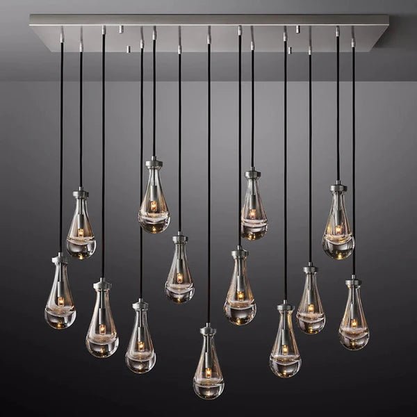Raindrop Glass Linear Chandelier 54" - Camilalamps - CA - CH10154 - 3