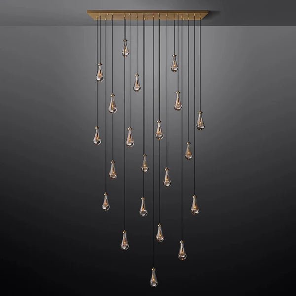 Raindrop Glass Linear Chandelier 72" - Camilalamps - CA - CH10172 - 3