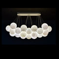 Rectangular Chandelier Alabaster Ball Chandelier - Camilalamps - Recta - 1289 - 1