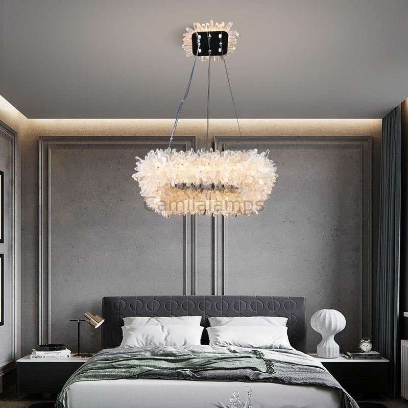 Rock Crystal Square Modern Chandelier - Camilalamps - CA10543