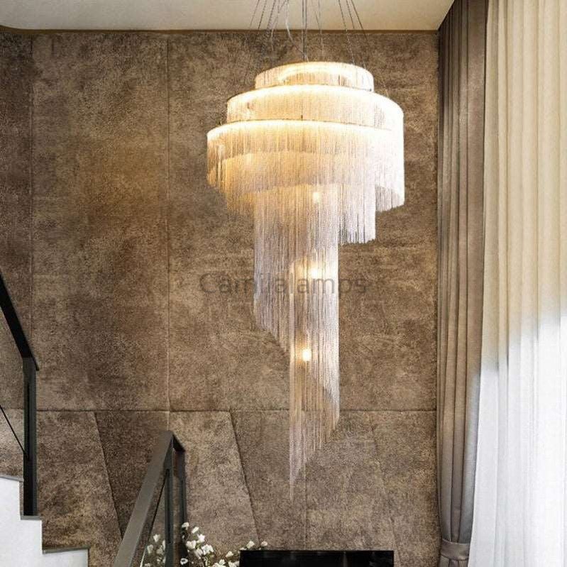 Cadena Chain Tassel Duplex Chandelier - Camilalamps - CAAA - 1Z0011