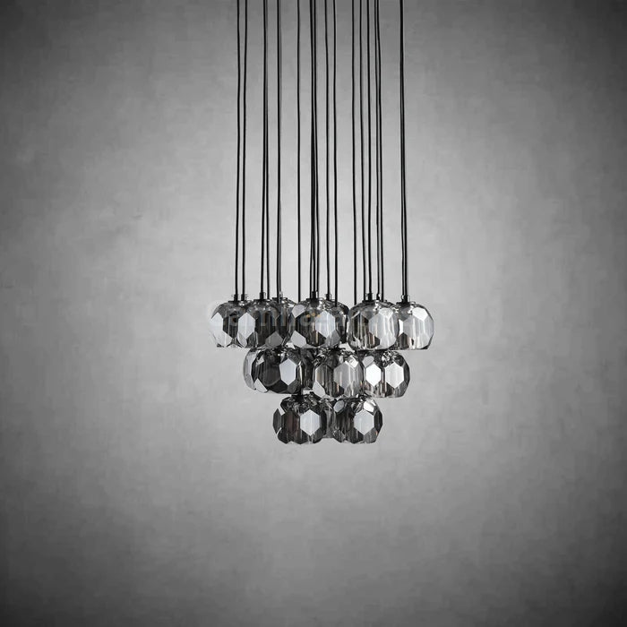 Bille De Crystal Cluster Round Chandelier 14''19''24''30''40" - Camilalamps - CAA - 1Z0052