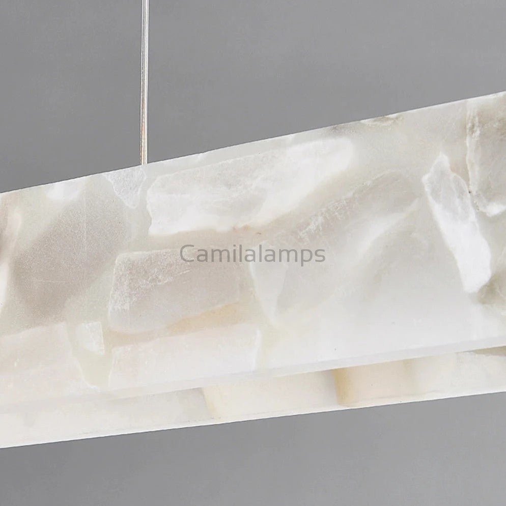 Natural Alabaster Kitchen Island Chandelier 60" - Camilalamps - CAM - ALA - 50