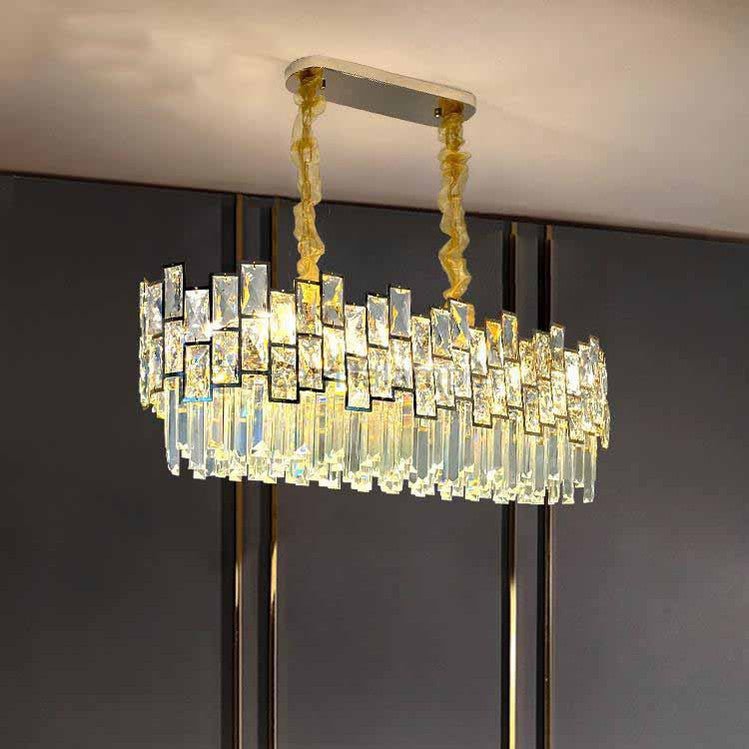 Palo clear Linear Chandelier for Kitchen Island - Camilalamps - CA - A - 391