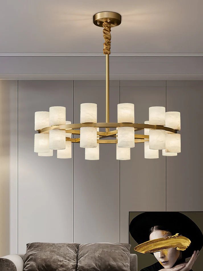 Modern Tabitha Alabaster Chandelier - Camilalamps - CAA - 1Z0191