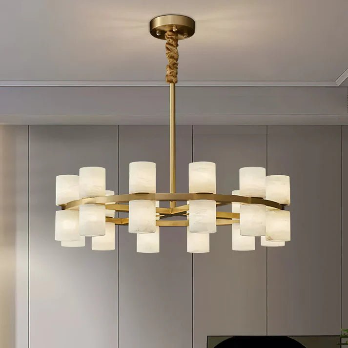 Modern Tabitha Alabaster Chandelier - Camilalamps - CAA - 1Z0191