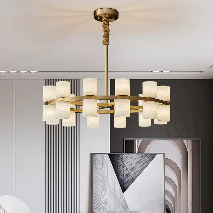 Modern Tabitha Alabaster Chandelier - Camilalamps - CAA - 1Z0191