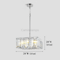 Apricity Crystal Square Chandelier 24