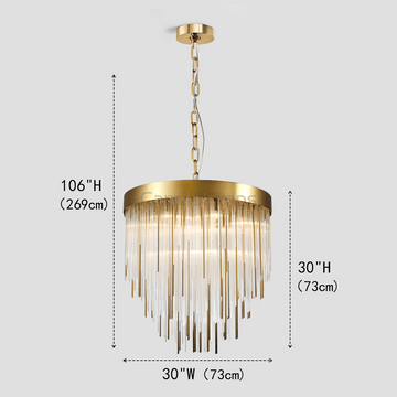 Riley Aged 12 - Light Chandelier 30" - Camilalamps - CA - LI2024 - C5827