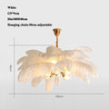 Elva Brass Palm Tree Feather Chandelier(customize 20”) - Camilalamps - CA - A - 067