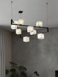 Alabaster Square Box Chandelier with 4/5/6/8/9 heads - Camilalamps - Alaba - 1635 - 9 Hea - Brass - 5
