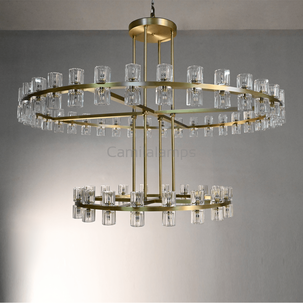 Arcachon Crystal 2 - Tier Round Chandelier 60“ - Camilalamps - CA - CH1022T60 - 1