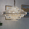 Luxury Cake Shape Living Room Crystal Chandelier - Camilalamps - CAM1728