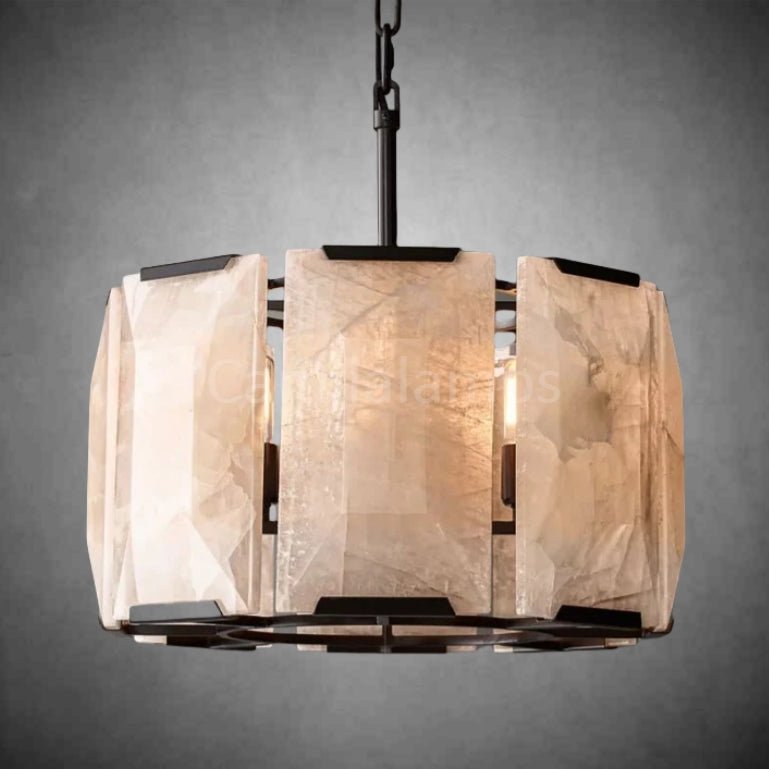 Harlow Calcite Round Chandelier - Camilalamps - QWE - 90