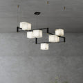 Alabaster Square Box Chandelier with 4/5/6/8/9 heads - Camilalamps - Alaba - 1635 - 9 Hea - Brass - 5