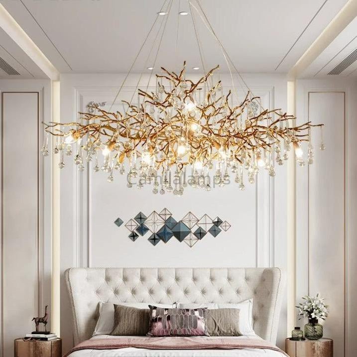 Doris Branch Crystal Chandelier Light - Camilalamps - CA - B - 01