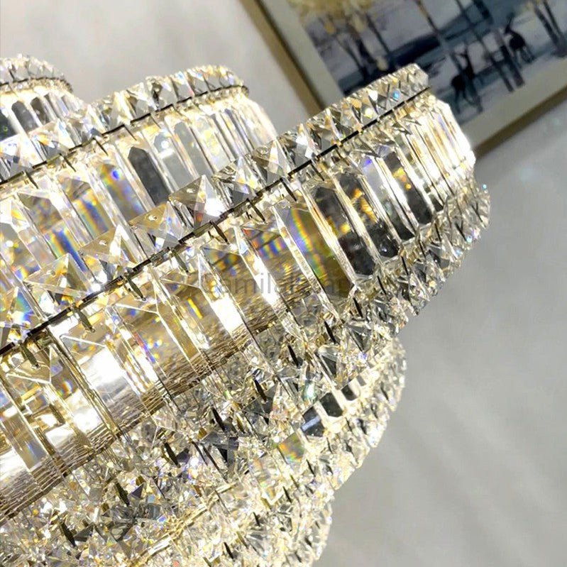 Luxury Cake Shape Living Room Crystal Chandelier - Camilalamps - CAM1728