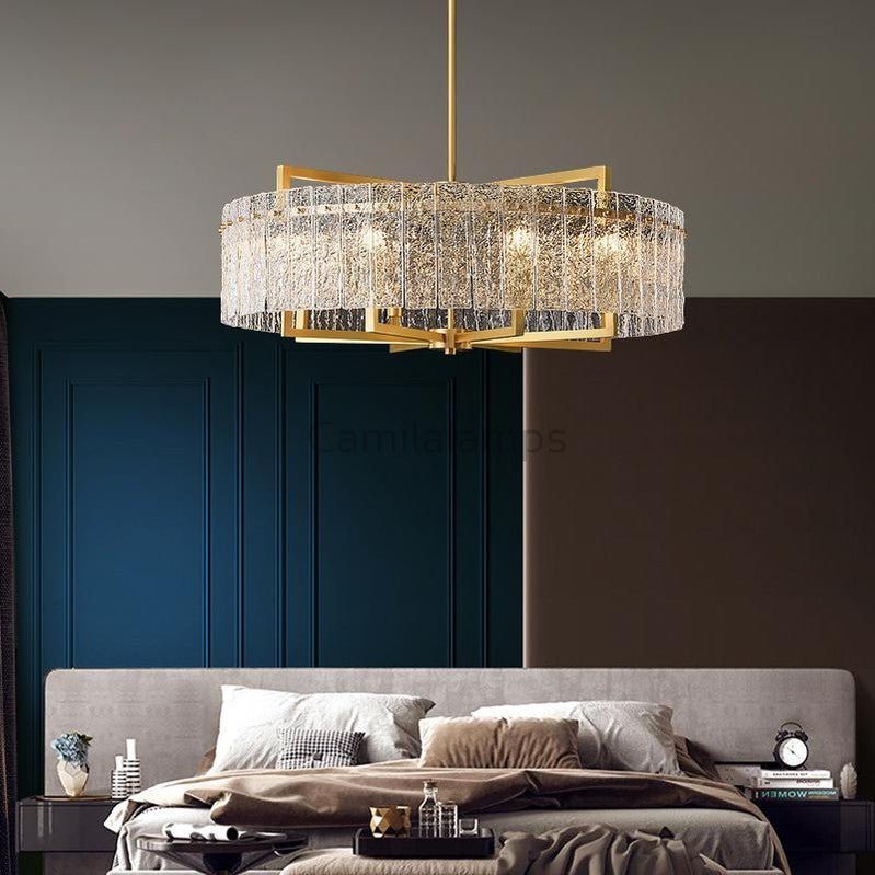 Classic Moire Crystal Round Chandelier - Camilalamps - CA - Moire - W23 - 1