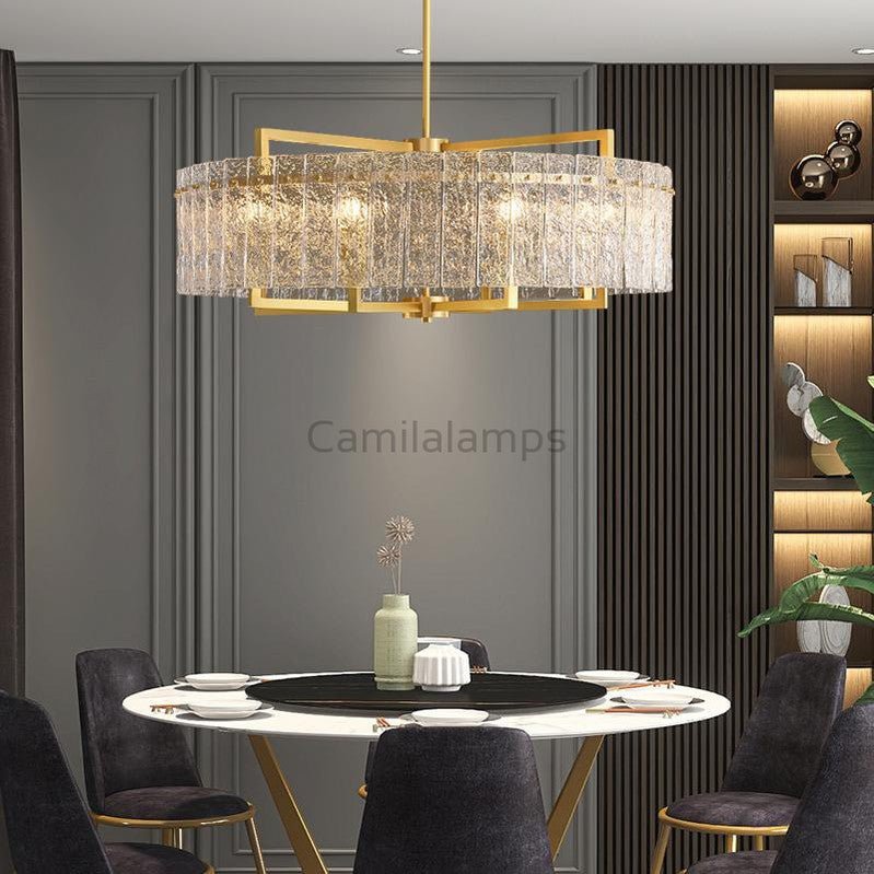 Classic Moire Crystal Round Chandelier - Camilalamps - CA - Moire - W23 - 1