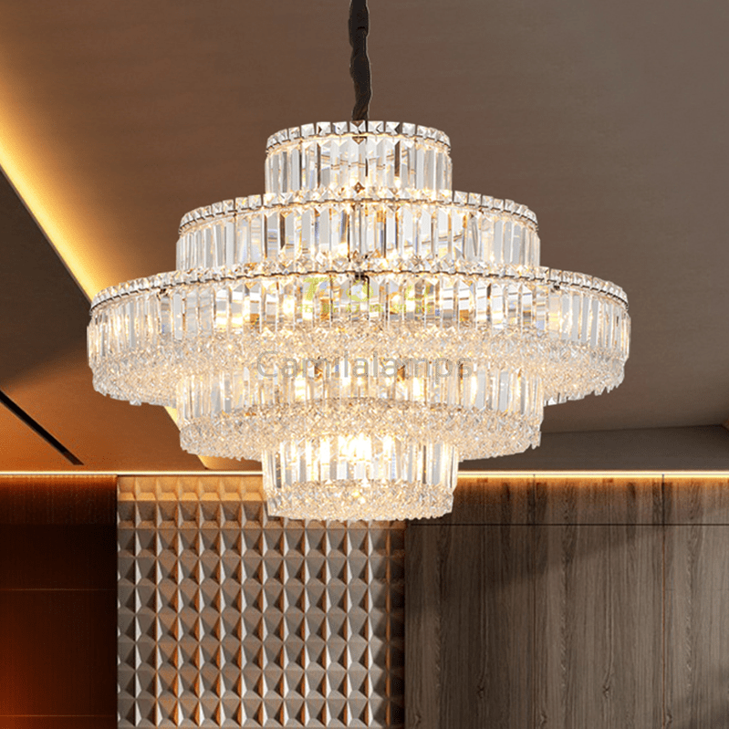 Modern Luxury Layered Crystal Chandelier - Camilalamps - ILM0669