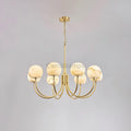 Aurelian Alabaster Globe Chandelier with 6/8/10/12 heads - Camilalamps - Aurel - 1760 - 8 Hea - Brass - 2