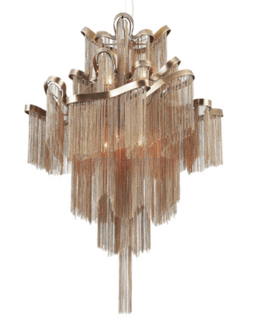 Tassel chandelier customize 34"W - Camilalamps - 3