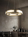 Qatar Alabaster Round Chandelier - Camilalamps - Qatar - 1418 - ? 31. - Brass - Warm - 5