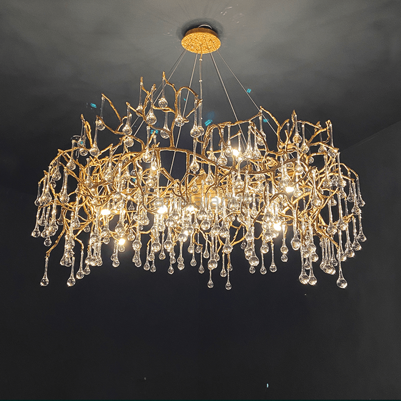 Avis Crystal Raindrop Branch Chandelier - Camilalamps - ILM0531