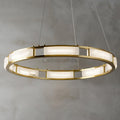 Qatar Alabaster Round Chandelier - Camilalamps - Qatar - 1418 - ? 31. - Brass - Warm - 5