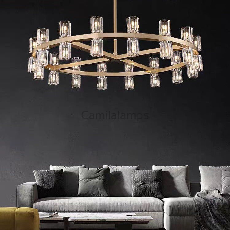 Arcachon Crystal Round Chandelier 36" - Camilalamps - CA - CH10236 - 2