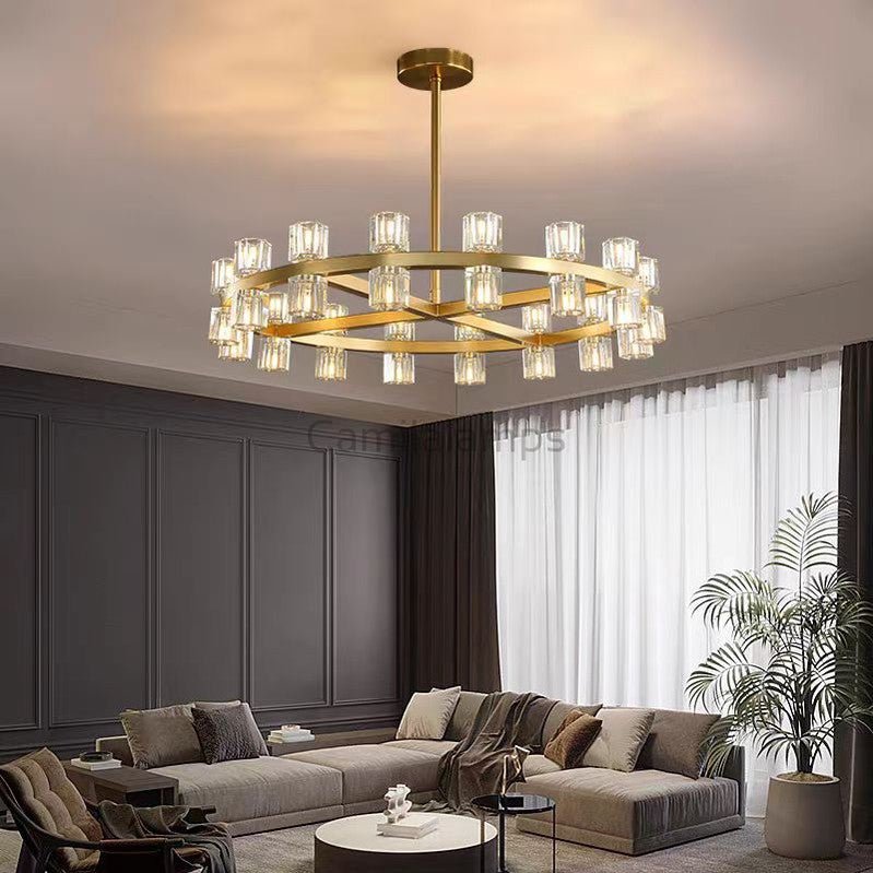 Arcachon Crystal Round Chandelier 36" - Camilalamps - CA - CH10236 - 2