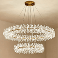 Postmodern Two - Tier Ring Crystal Chandelier - Camilalamps - ILM0635