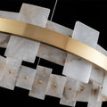 Alabaster Halo Chandelier 23.6''31.5'' - Camilalamps - Alaba - 1860 - Model - Brass - 3