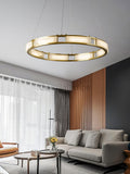 Qatar Alabaster Round Chandelier - Camilalamps - Qatar - 1418 - ? 31. - Brass - Warm - 5