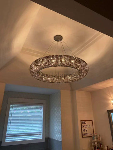 Halos Round Chandelier 45" 72'' - Camilalamps - CA - JT - HALORC - 45C