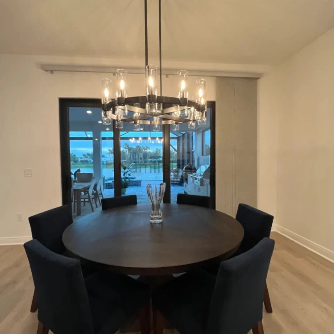 Lavelle Round Glass Chandelier 60" - Camilalamps - CA - LA2023 - R0004