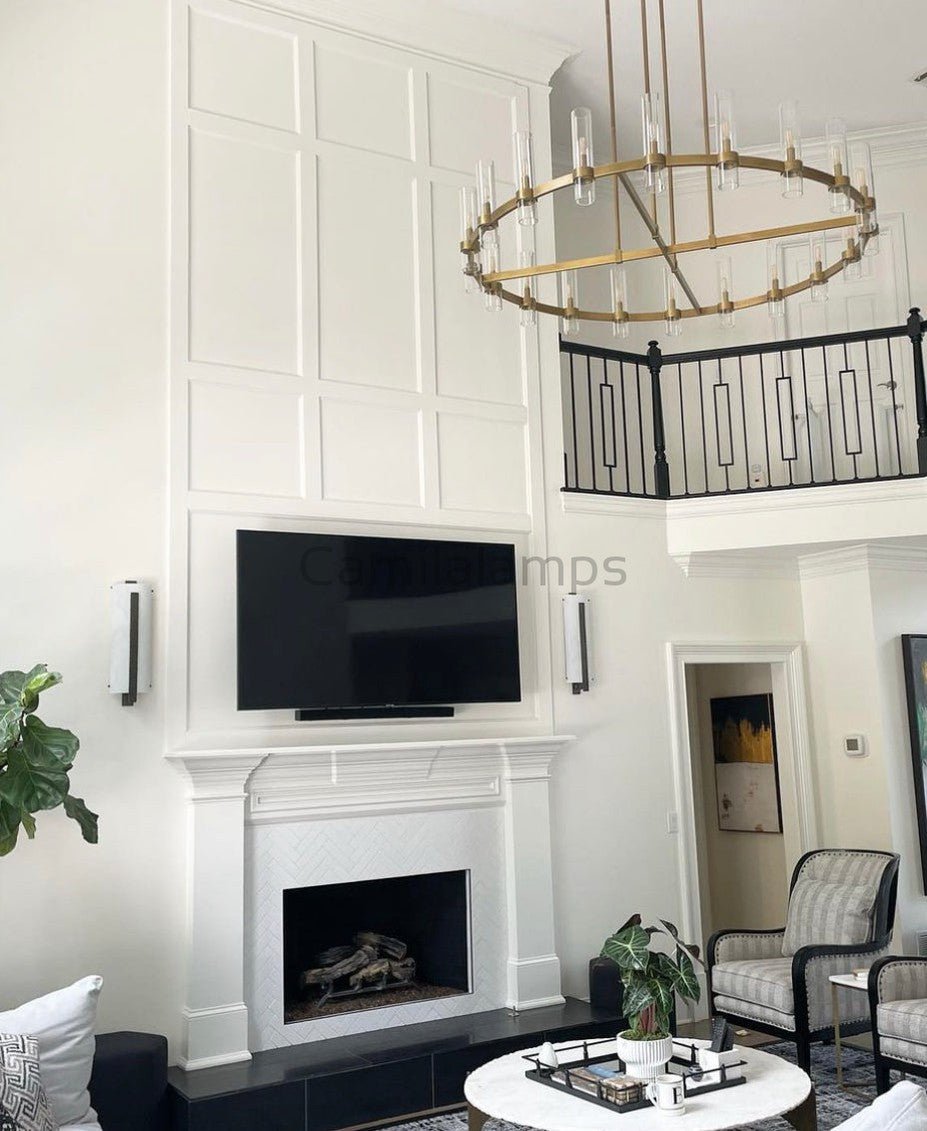 Ravelle Glass Round Chandelier 60" - Camilalamps - CA - CH20160 - 3