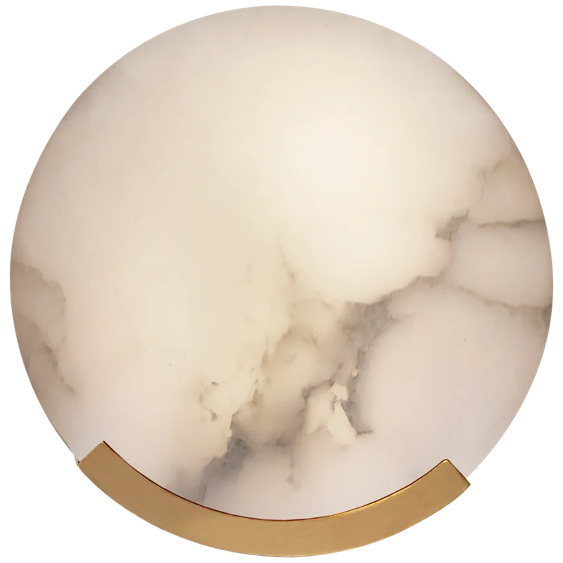 Kevin Biance Modern Melange Alabaster Round Wall Sconce For Bedroom Wall Light Fixtures Kevinstudiolives Brass  