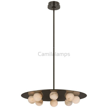 Kelly Wearstler Alabaster Pertica 24" Eight Light Chandelier - Camilalamps - CA - AL2024 - C2420