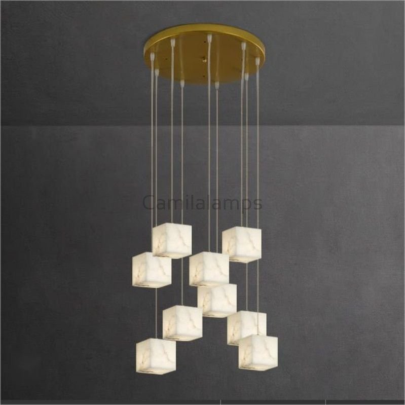 Kybos Alabaster Chandelier Light - Camilalamps - Kybos - 895 - 9 - Lig - 2