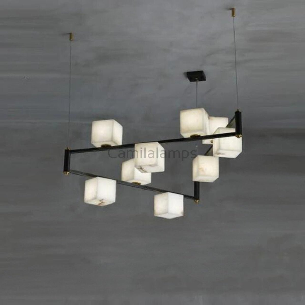 Lifa Alabaster Chandelier - Camilalamps - Lifan - 881 - 17.7" - Warm - 13