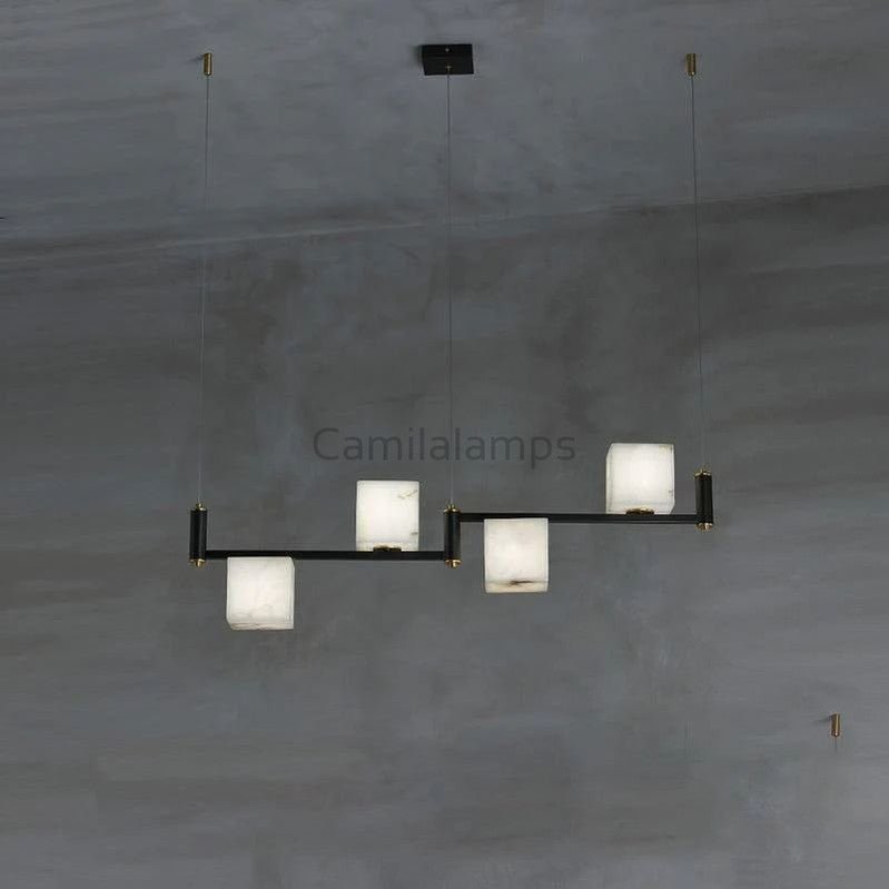 Lifa Alabaster Chandelier - Camilalamps - Lifan - 881 - 13.8" - Warm - 1