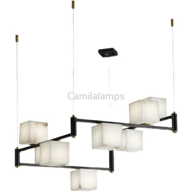 Lifa Alabaster Chandelier - Camilalamps - Lifan - 881 - 13.8" - Warm - 1