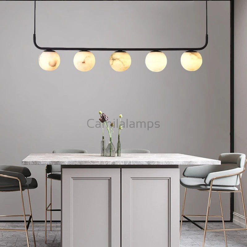 Alabaster Anne Island Chandelier 5 Lights - Camilalamps - Alaba - 112 - 1