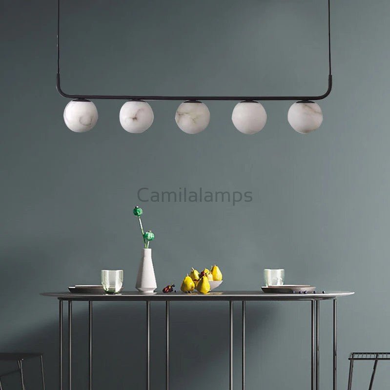 Alabaster Anne Island Chandelier 5 Lights - Camilalamps - Alaba - 112 - 1