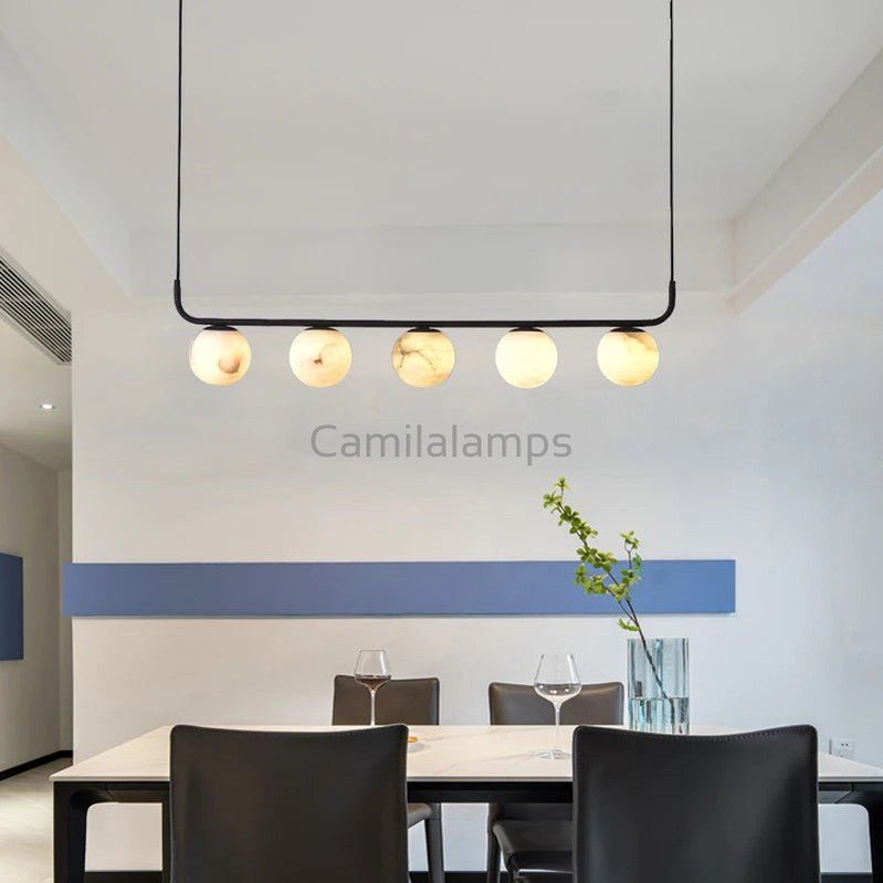 Alabaster Anne Island Chandelier 5 Lights - Camilalamps - Alaba - 112 - 1