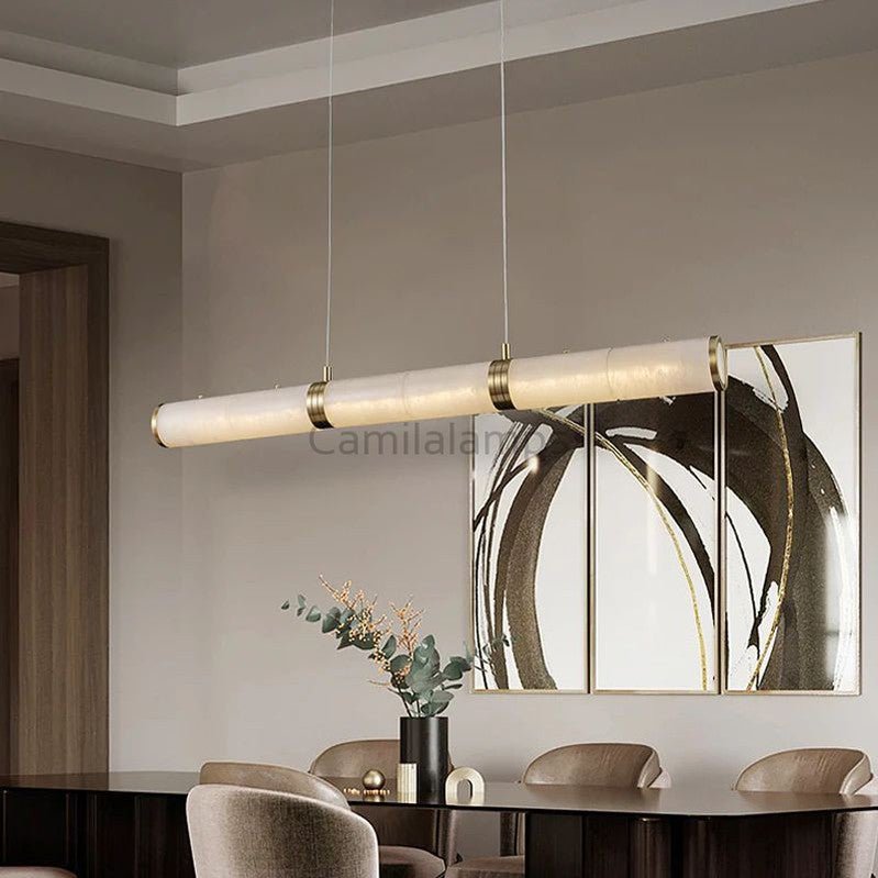 Miglan Alabaster Chandelier Light - Camilalamps - Migla - 878 - 39"/ - Warm - 1