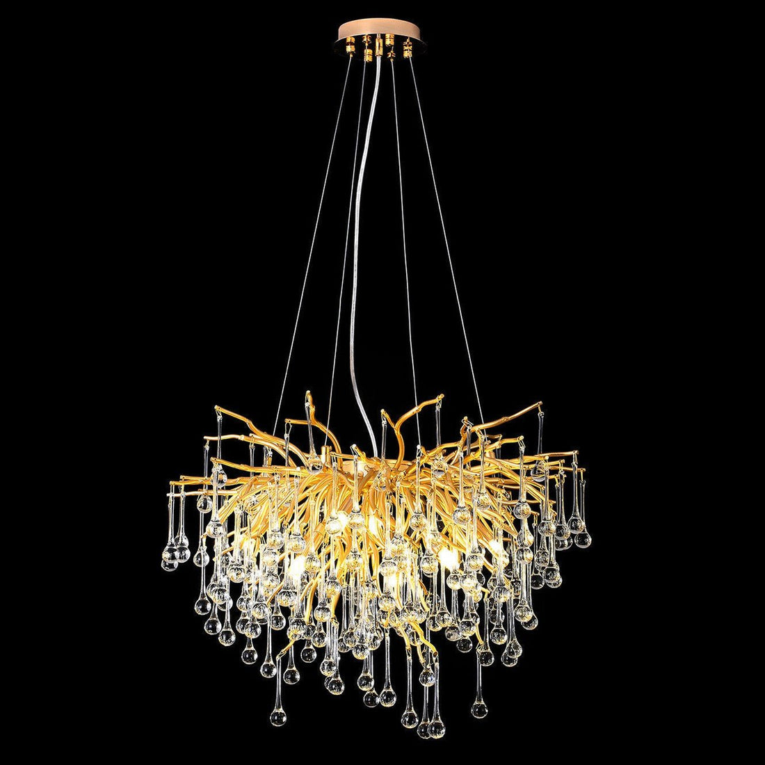 Doris Rain Branch Chandelier 23.5"D Gold - Camilalamps - CA - 530
